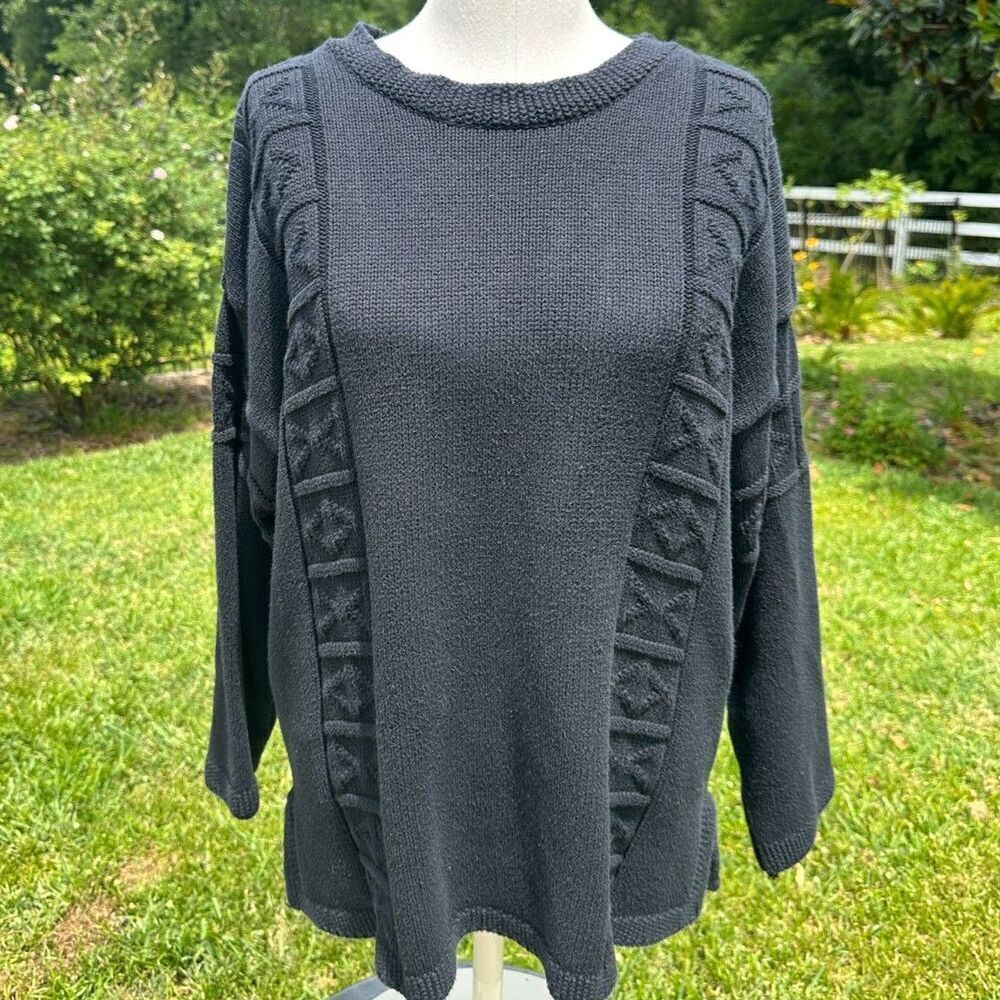 Vintage 80's 90's Blue Cable Esprit Sweater Large